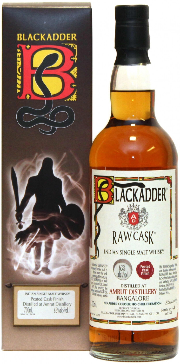 Whisky Blackadder, Raw Cask Amrut Peated, gift box, 700 ml