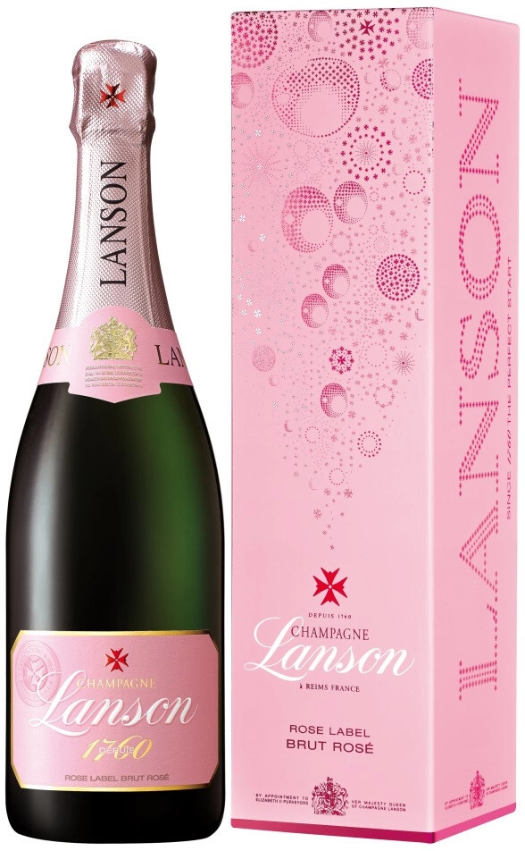 Champagne Lanson Rose Label Brut Rose, gift box, 750 ml Lanson Rose Label Brut  Rose, gift box – price, reviews