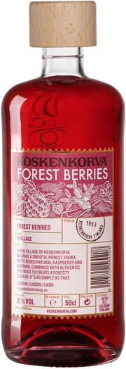 На фото изображение Koskenkorva Forest Berries, 0.5 L (Коскенкорва Лесные ягоды объемом 0.5 литра)