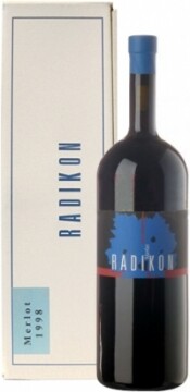 Wine Merlot Radikon 1998, gift box, 1500 ml Merlot Radikon 1998