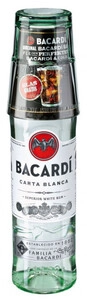 Bacardi Carta Blanca, with plastic glass, 0.7 л