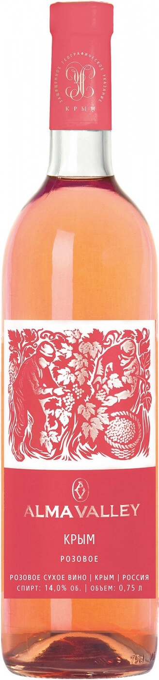 Розовое сухое купить. Вино Алма Веллей розовое сухое. Крымское вино Alma Valley. Вино Alma Valley Rose 0.75 л. Крымское вино Альма Валлей розовое полусухое.