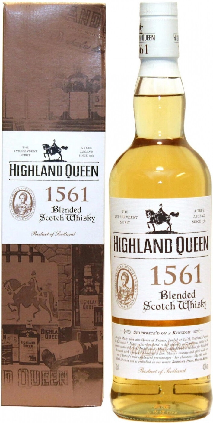 Whisky Highland Queen 1561, gift box, 700 ml Highland Queen 1561