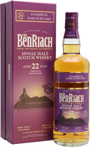 Benriach Dark Rum Finish 22 Years Old, gift box, 0.7 л