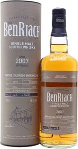 Benriach, Cask Bottling Peated Oloroso Sherry Cask 10 Years (cask #3071), 2007, in tube, 0.7 L