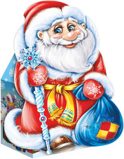Дед Мороз с подарками, в новогодней коробке, 1000 г