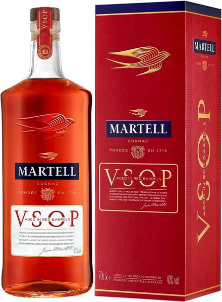 Коньяк «Martell» VSOP Aged in Red Barrels, в подарочной коробке