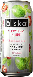 Alska Strawberry & Lime, in can, 0.5 L