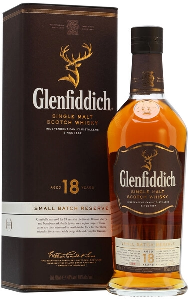 新品 Glenfiddich 18 Year Old Scotch Whisky Виски Glenfiddich 18 Years Old, в подарочной коробке, 0.7 л