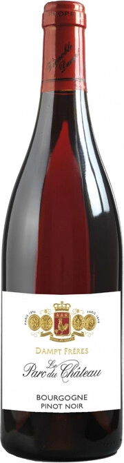 На фото изображение Dampt Freres, Le Parc du Chateau Bourgogne AOC Pinot Noir, 0.75 L (Дампт Фрэр, Ле Парк дю Шато Бургонь Пино Нуар объемом 0.75 литра)