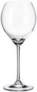 Crystalite Bohemia, Carduelis White Wine Glass, Set of 6 pcs, 390 мл