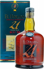 In the photo image El Dorado Special Reserve 21 Years Old, gift box, 0.7 L