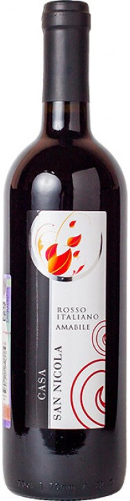 Rosso secco. Вино casa San Nicola Rosso.