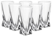 Crystalite Bohemia, Quadro Vodka Glass, Set of 6 pcs, 60 мл