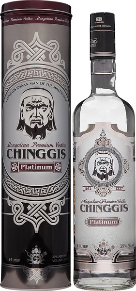 Водка «Chinggis» Platinum, в металлической тубе, 1 л — купить