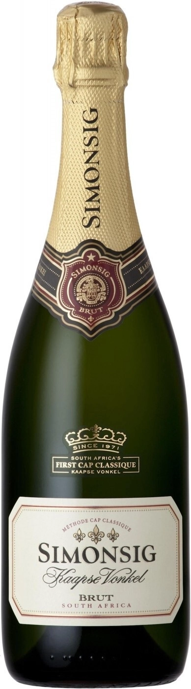 Sparkling wine Simonsig, Kaapse Vonkel Brut, 2017, 750 ml Simonsig