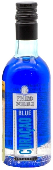 На фото изображение Fruko Schulz, Blue Curacao, 0.05 L (Фруко Шульц, Блю Кюрасао объемом 0.05 литра)