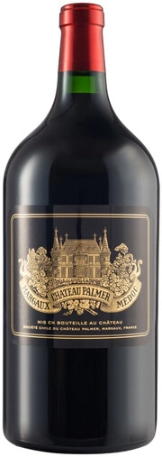 На фото изображение Chateau Palmer, Margaux AOC 3-me Grand Cru Classe, 2004, 1.5 L (Шато Пальмер, 2004 объемом 1.5 литра)