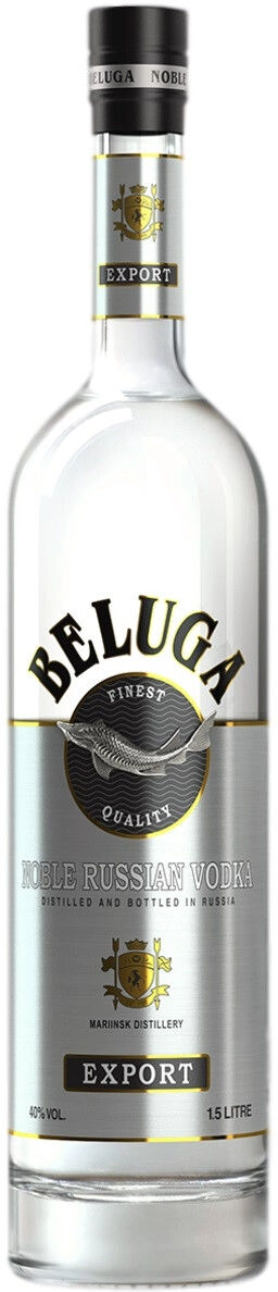 Beluga Gold Line Noble Russian Vodka 40% Vol. 0,7l in Giftbox in Leder