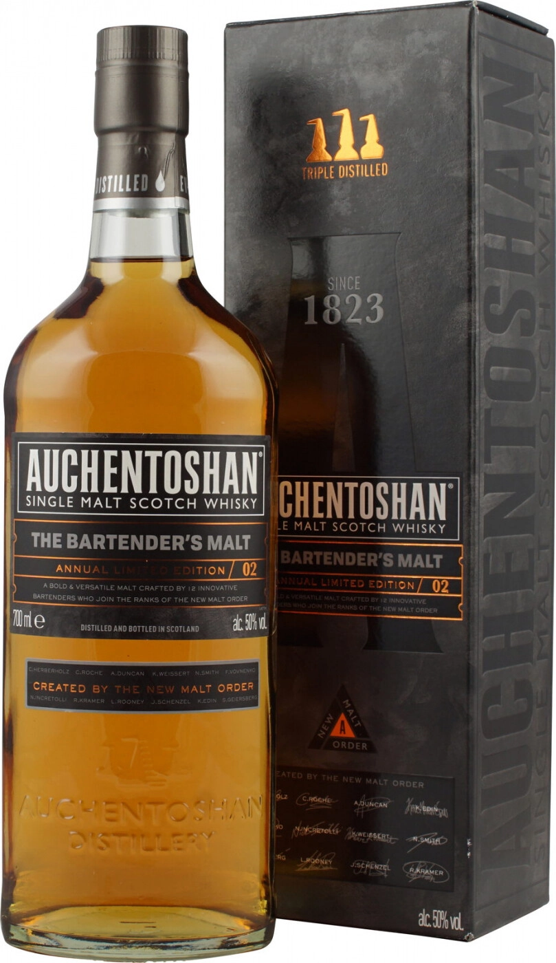 AUCHENTOSHAN SINGLE MALT 2本セット Whisky Auchentoshan, The Bartender's Malt Limited Edition 02, gift
