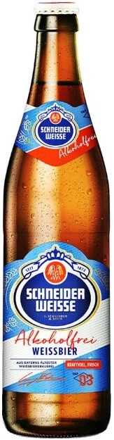 На фото изображение Schneider Weisse, TAP 03 Mein Alkoholfreies, 0.5 L (Шнайдер Вайссе, ТАП 03 Безалкогольное объемом 0.5 литра)