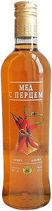 Российский ликер Шуйская Медовая с перцем, настойка горькая, 0.5 л