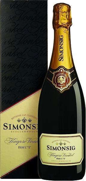 Sparkling wine Simonsig, Kaapse Vonkel Brut, 2017, gift box, 750