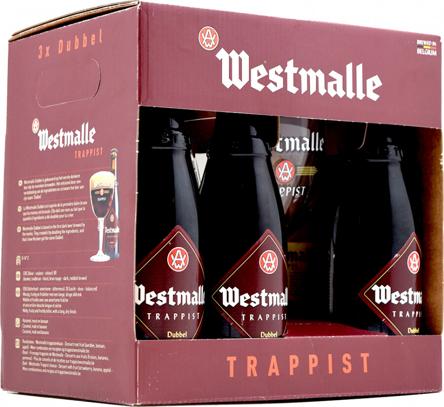 Westmalle Trappist Gift Set (3 Ales & 1 Glass)