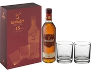 Glenfiddich 15 Years Old, gift box with 2 glasses, 0.75 л