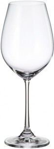 Crystalite Bohemia, Columba Red Wine Glass, Set of 6 pcs, 0.65 л