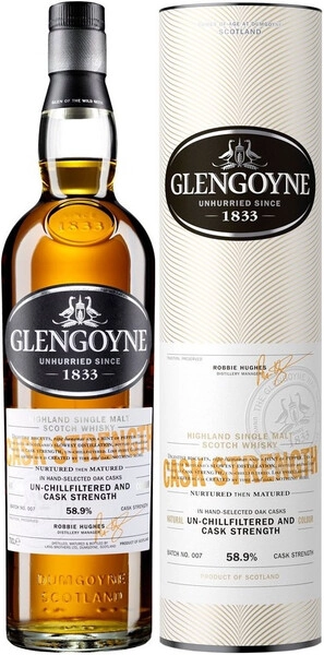 Виски «Glengoyne» Cask Strength Batch 7 (58,9%), в тубе, 0.7 л