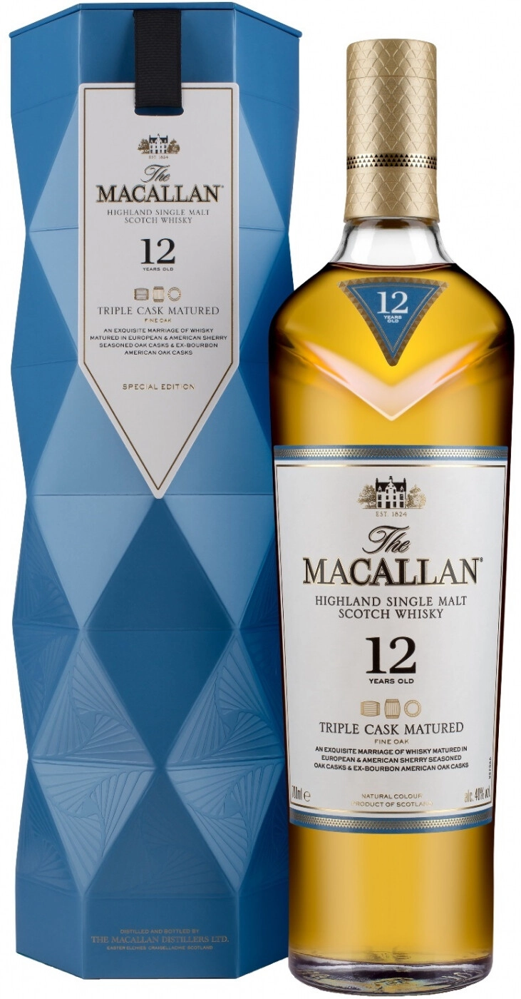 Whisky Macallan, Triple Cask Matured 12 Years Old, gift box