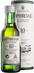 Laphroaig 10 years old, in tube, 50 ml