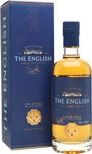 На фото изображение English Whisky, Original Single Malt, gift box, 0.7 L (Инглиш Виски, Ориджинал Сингл Молт, в подарочной коробке в бутылках объемом 0.7 литра)