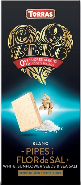 Шоколад Torras, "Zero" White Chocolate with Sunflower Seeds & Sea Salt ...