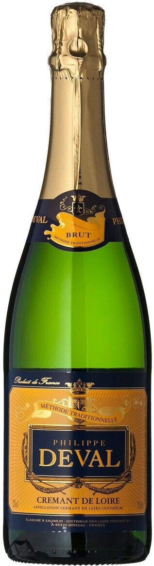 Sparkling wine Philippe Deval Brut, Cremant de Loire AOC, 750 ml