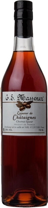 На фото изображение Massenez, Liqueur de Chataignes, 0.7 L (Массенез, Каштан объемом 0.7 литра)