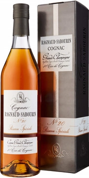 На фото изображение Ragnaud-Sabourin, №20 Reserve Speciale, Cognac Grande Champagne AOC, gift box, 0.7 L (Раньо-Сабуран, №20 Резерв Спесьяль, в подарочной коробке объемом 0.7 литра)