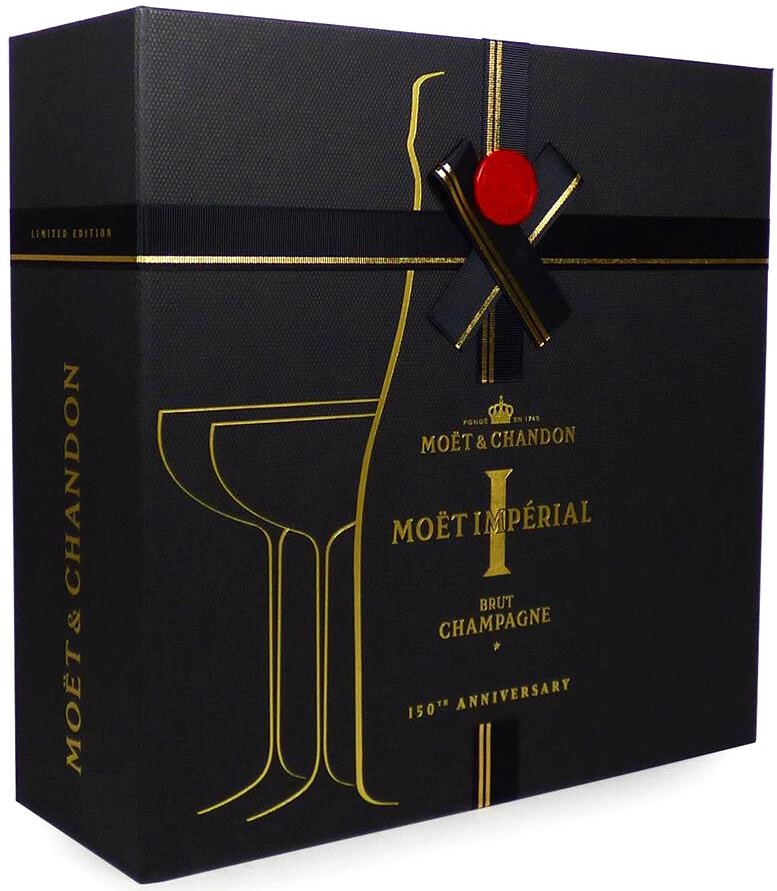 Set Moet & Chandon, Brut Imperial, Edition 150th Anniversary, gift