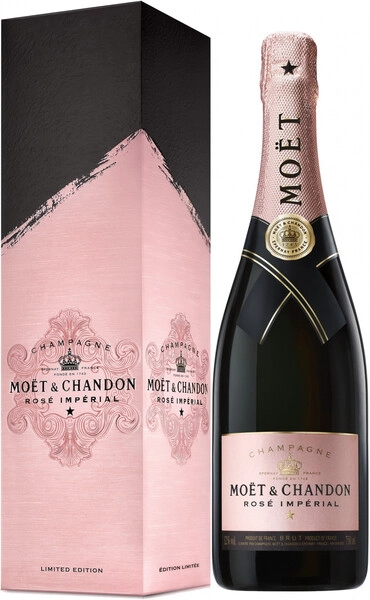 OVERTUREとMOET & CHANDON ROSE IMPERIALセット Шампанское шампанское-розовое сухое Моет & Шандон, «Империал» Брют