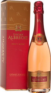 Lucien Albrecht, Brut Rose, Cremant dAlsace AOC, gift box