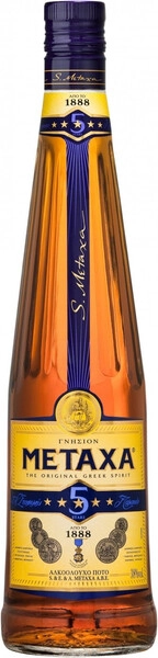 メタクサ、ディスク、スロワー。 Бренди «Metaxa» 5*, в металлической коробке, 0.7 л — купить бренди