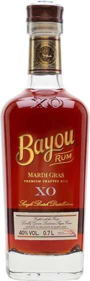 На фото изображение Bayou Mardi Gras XO, 0.7 L (Байю Марди Гра Икс О объемом 0.7 литра)