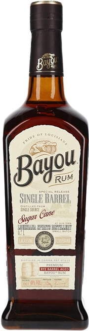 На фото изображение Bayou Single Barrel, 0.7 L (Байю Сингл Баррел объемом 0.7 литра)