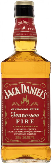 На фото изображение Jack Daniels, Tennessee Fire (Belgium), 0.7 L (Джек Дэниэлс, Теннесси Фаэ (Бельгия) в бутылках объемом 0.7 литра)