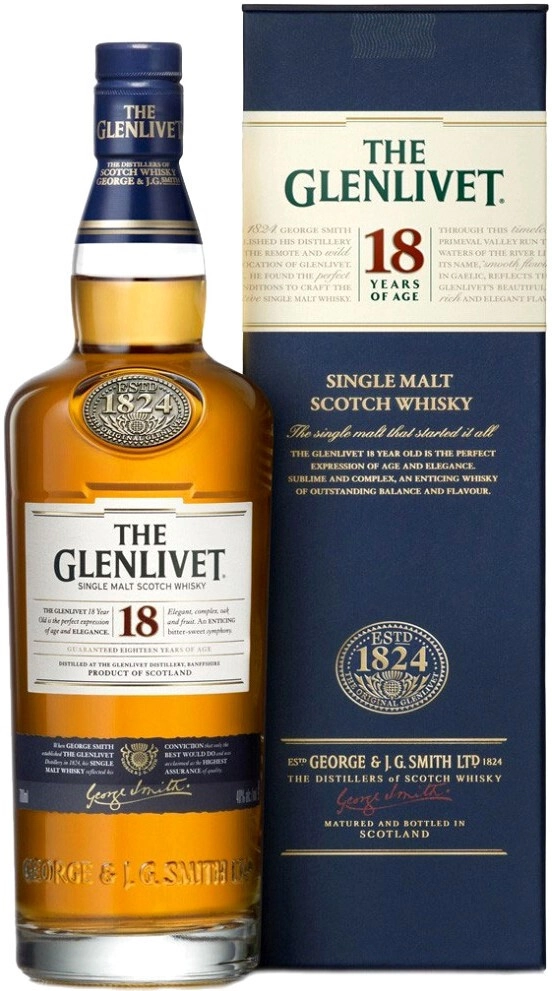 Whisky The Glenlivet 18 years, with box, 700 ml The Glenlivet 18
