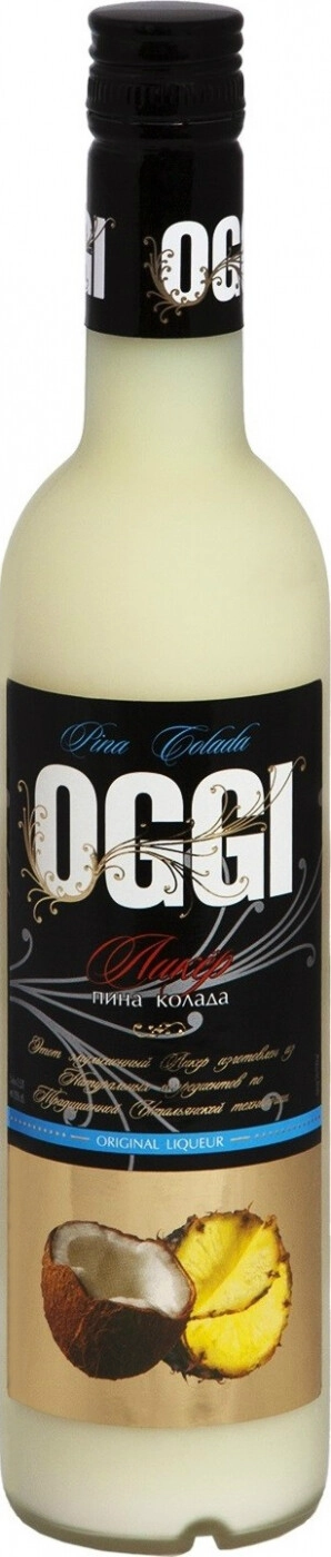 Ликер Oggi Pina Colada, 0.5 л — купить ликер Оджи Пина Колада, 500 мл –  цена 286 руб, отзывы в Winestyle