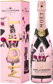 Moet & Chandon, Brut Imperial Rose, Limited Edition Unconditional Love, gift box