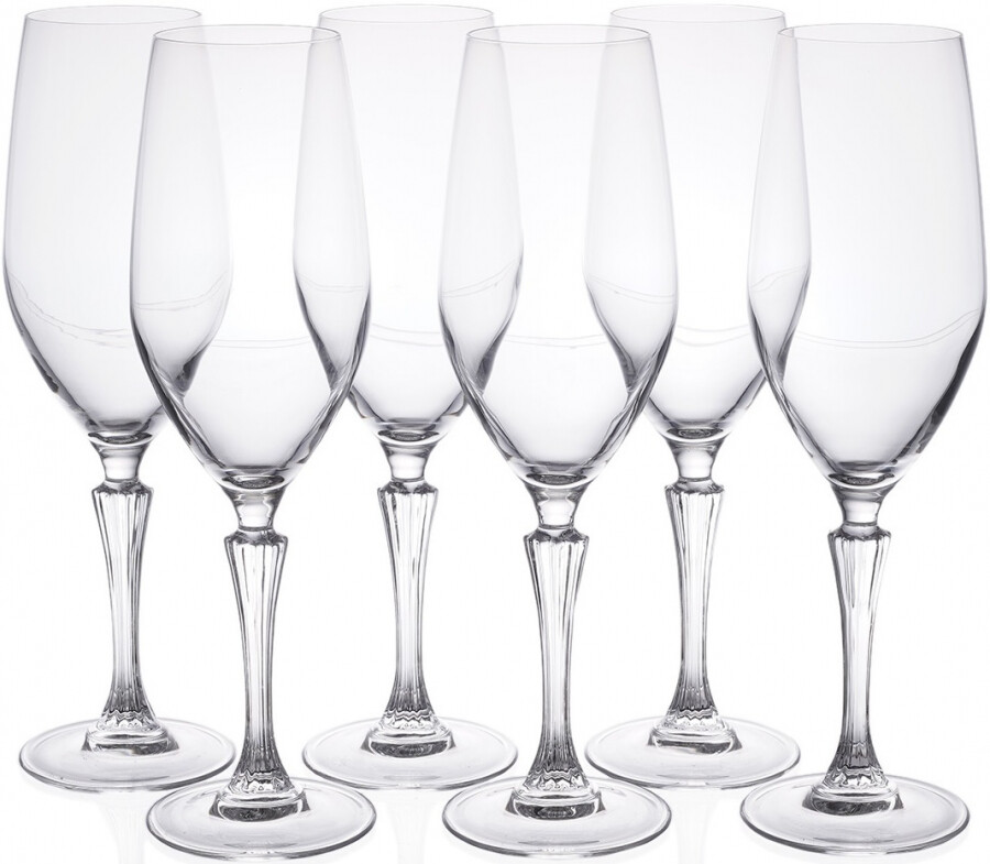 RCR brillante flute goblet 19cl - set of 6