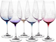 Crystalex, Viola Red Wine Glass, Multicolour, set of 6 pcs, 550 мл